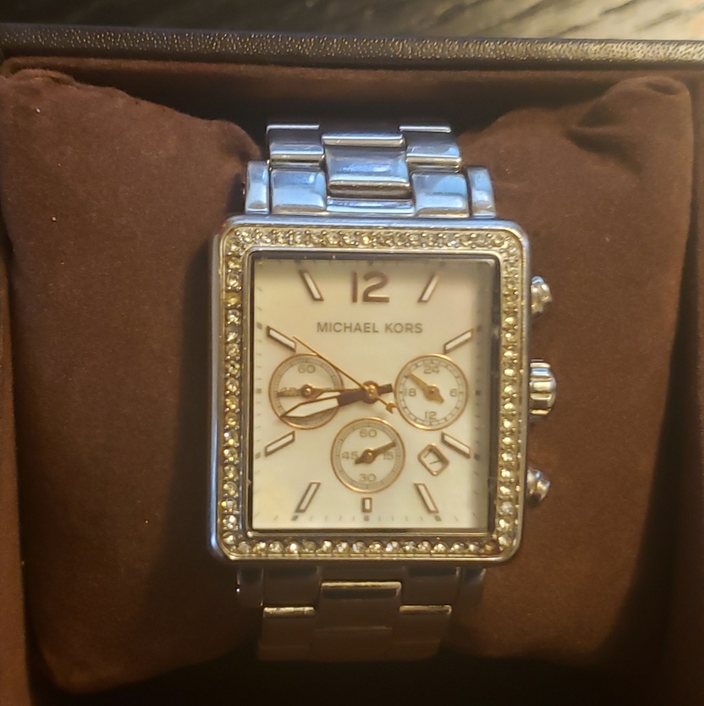 Michael Kors Rectangular Chronograph Bracelet Watc - image 1